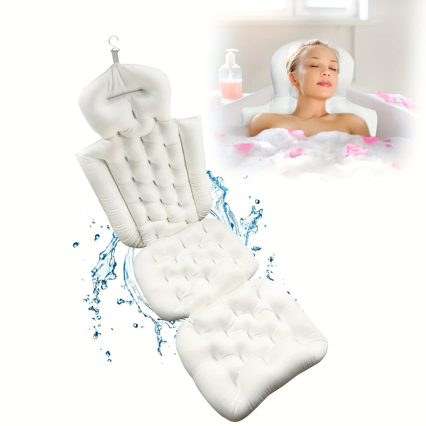Bath Pillow Mat Neck Back Support-4