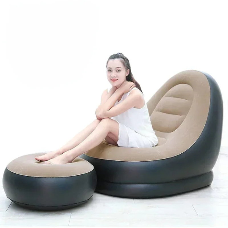 Inflatable Foldable Recliner Sofa with Ottoman-2