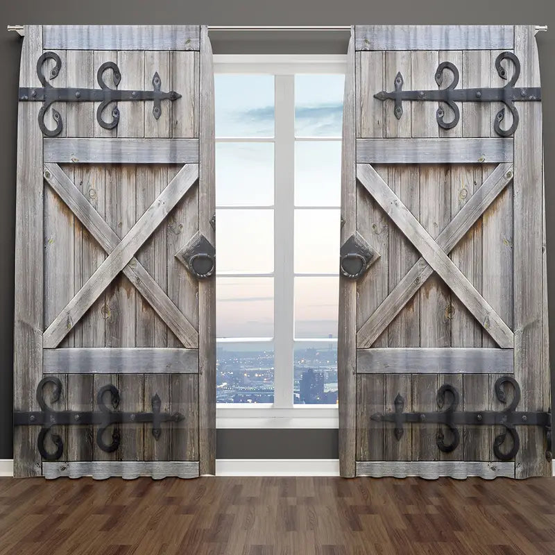 Waterproof Vintage Door Curtains with Timeless Appeal-2
