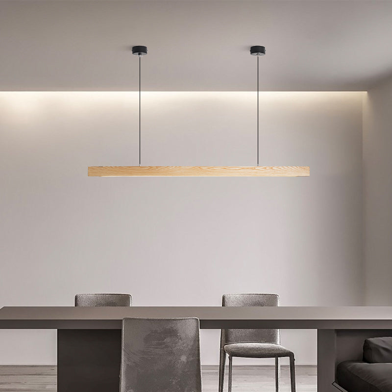 High-Powered Hanging Wooden Beam Pendant Light-5