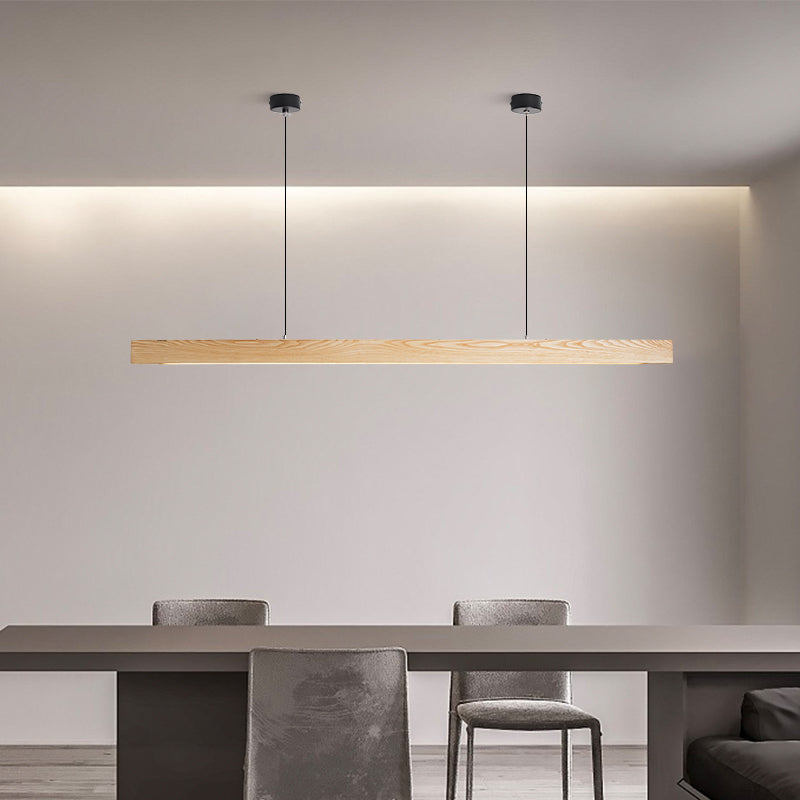 High-Powered Hanging Wooden Beam Pendant Light-7