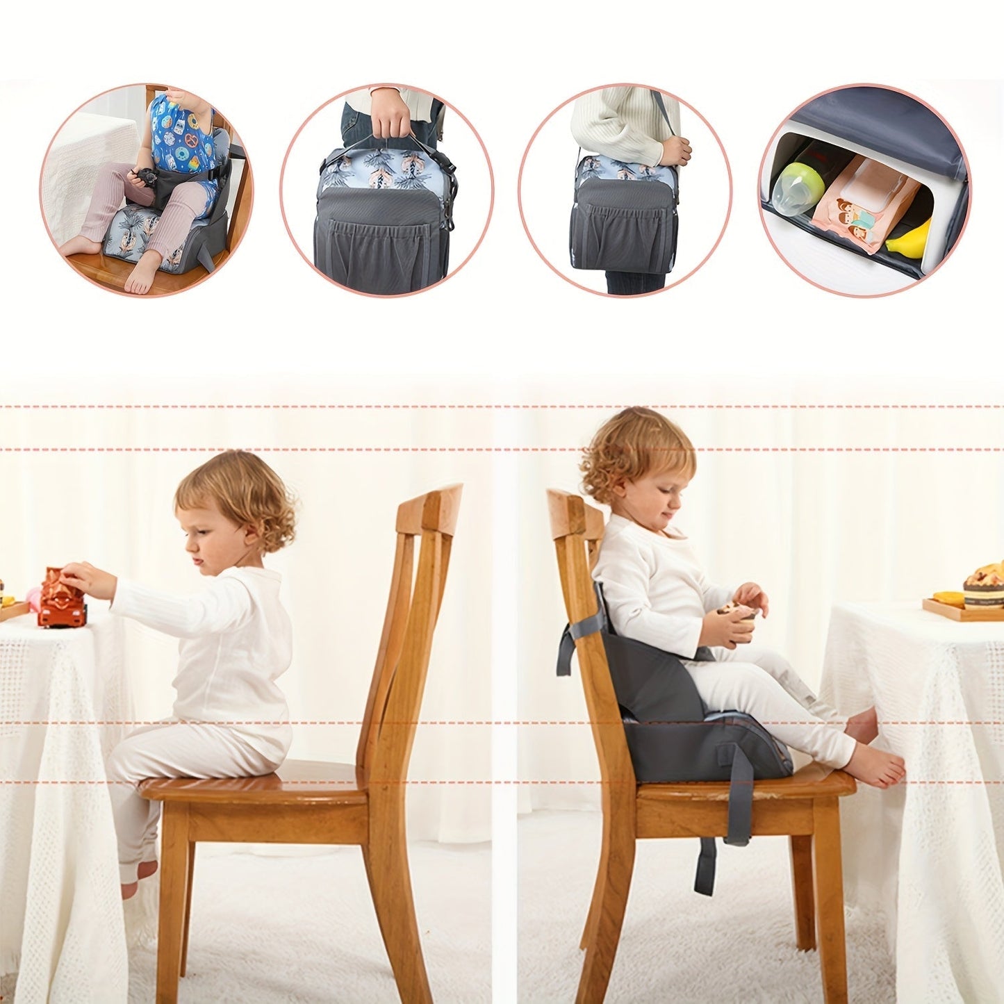 Portable Kids Dining Booster Cushion-3