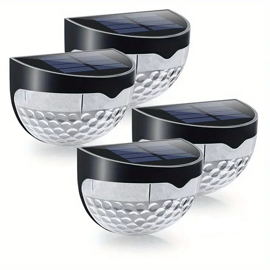 Illuminate Your Holidays: 4-Pack Solar Fence Lights for Festive Deck Decoration-0
