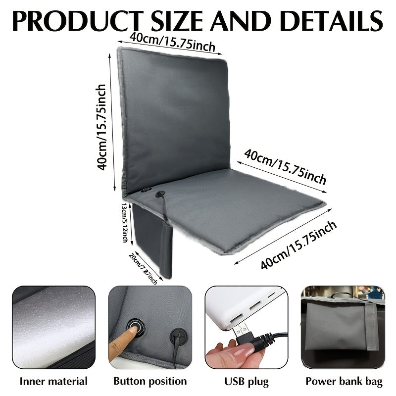 Heated USB Seat Cushion 3-Level Warmer-1