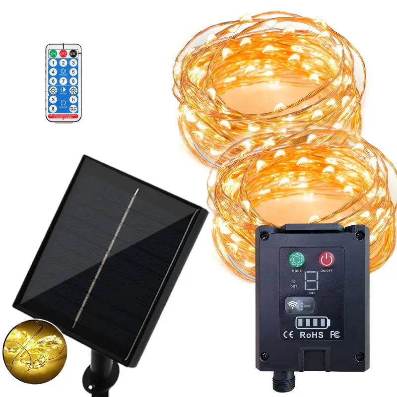 Radiant Glow: 300 LEDs Solar Curtain Light for a Dazzling Christmas-0