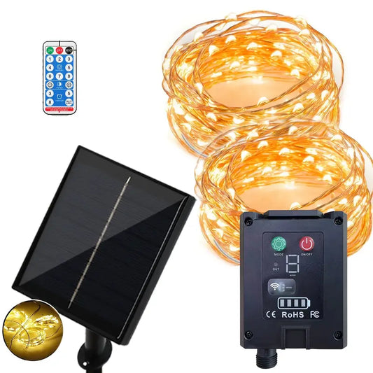 Radiant Glow: 300 LEDs Solar Curtain Light for a Dazzling Christmas-0