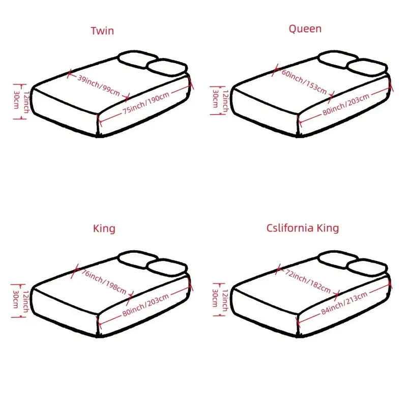 Waterproof Bed Cap Set with Fitted Sheet and Pillowcases-1
