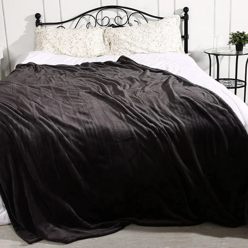 Double-Sided Flannel Electric Blanket with 6 Heating Levels & 5 Timing Options-1