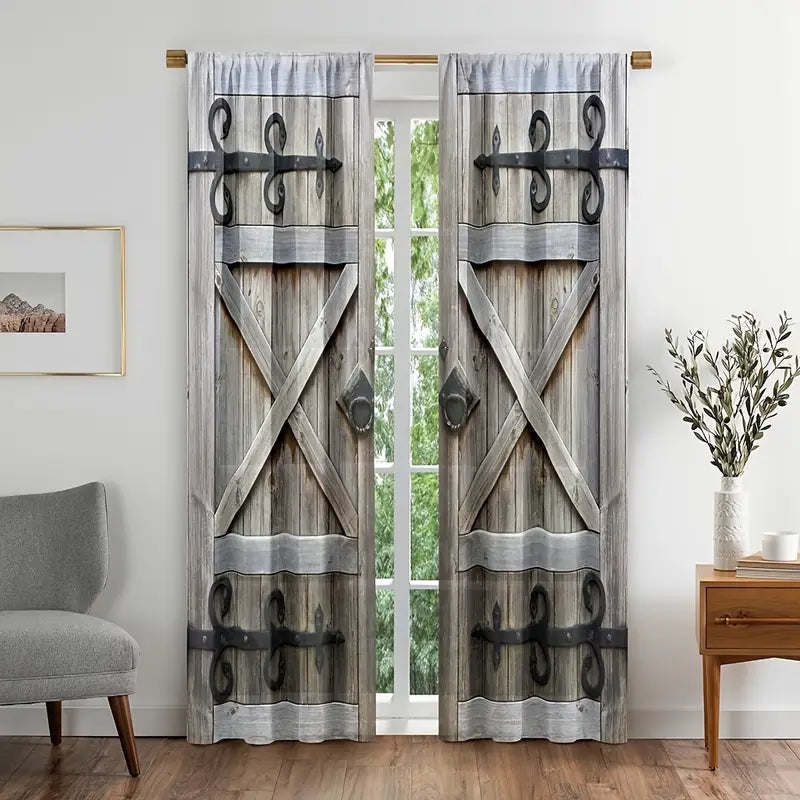 Waterproof Vintage Door Curtains with Timeless Appeal-1