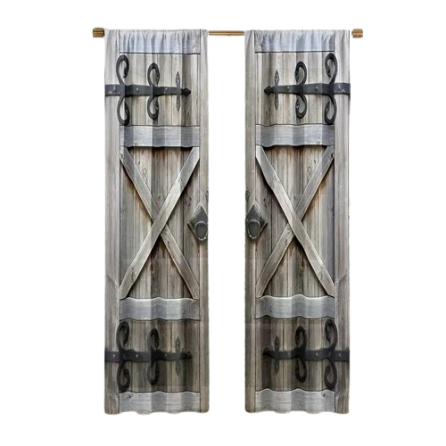 Waterproof Vintage Door Curtains with Timeless Appeal-0