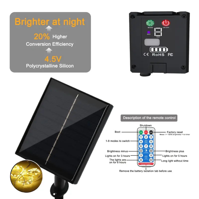 Radiant Glow: 300 LEDs Solar Curtain Light for a Dazzling Christmas-2