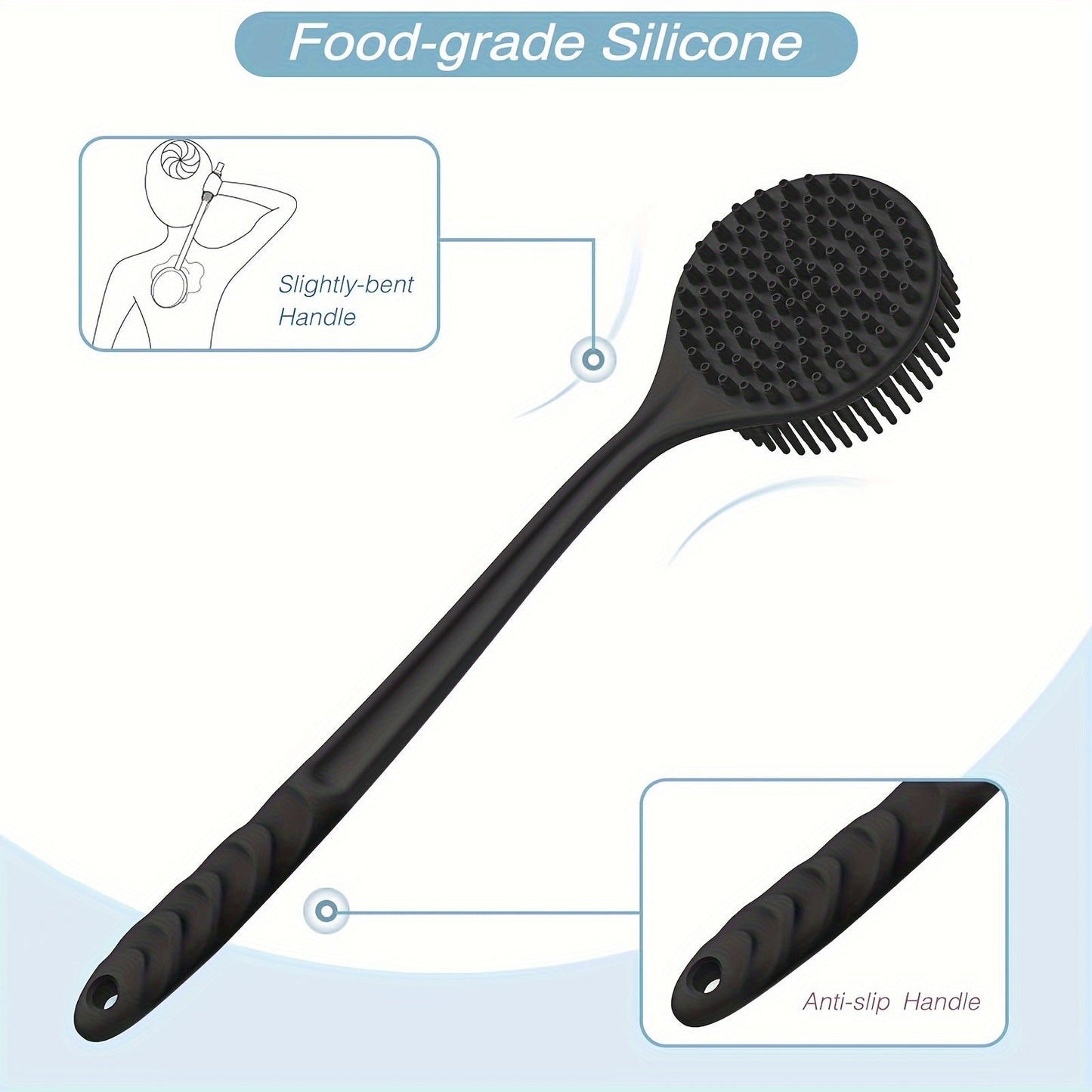 Silicone Bath Brush Set Gentle Exfoliating (4pcs)-1