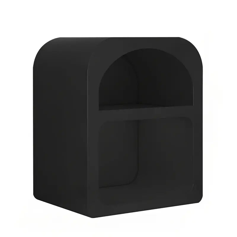 Chic Cave-Inspired Bedside Table - Black-0