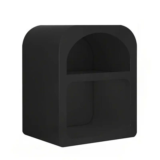 Chic Cave-Inspired Bedside Table - Black-0