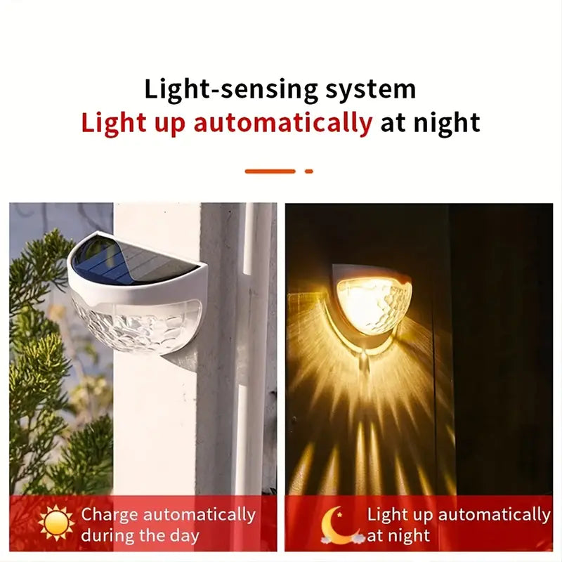 Illuminate Your Holidays: 4-Pack Solar Fence Lights for Festive Deck Decoration-3