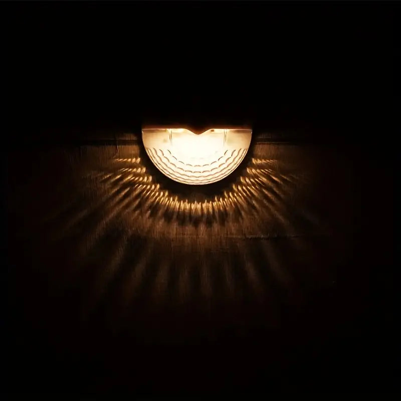 Illuminate Your Holidays: 4-Pack Solar Fence Lights for Festive Deck Decoration-4
