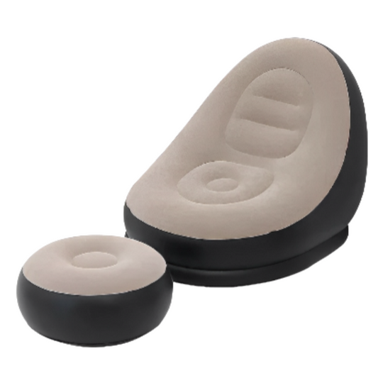 Inflatable Foldable Recliner Sofa with Ottoman-0
