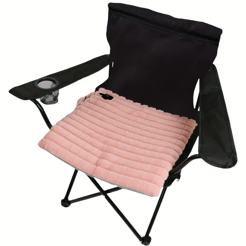 Heated Faux Fur Seat Cushion USB 3-Temp Control-1